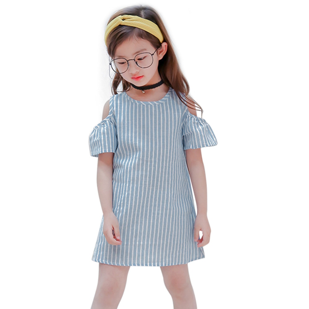 Toddler Dresses Stripes Print